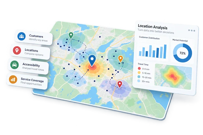 GIS location analysis for businesses and site selection
